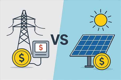 مقایسه قیمت برق شهری با برق تولیدی خورشیدی