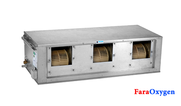 فن کویل کانالی باریک چهار لوله برگشت هوا از زیر چپ ARN-20 تهویه